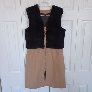 Rachel Zoe | NWOT Wool Cashmere & Fur Vest Gillet